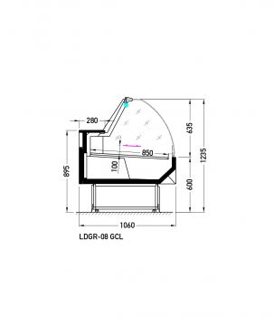 Preview: Kühlvitrine Grazia offene Ausführung