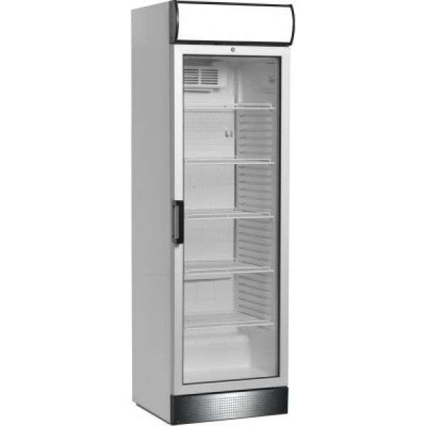 Kühlschrank mit Glastür und Leuchtaufsatz 600 x 595 x 1980 mm B/T/H
