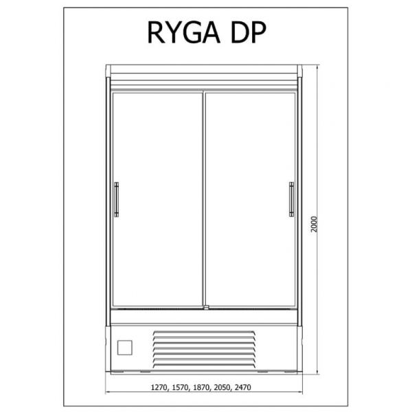 Wandkühlregal Ryga mit Schwingtüren