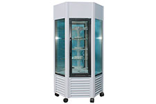 Panoramic refrigerator cabinets, 6-sided